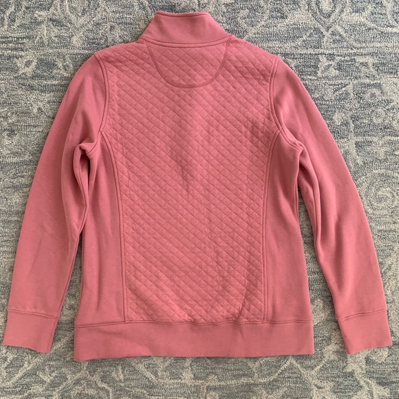 NWT L.L Bean Women’s Quilted Quarter Zip Sweatshirt MT - Picture 3 of 10